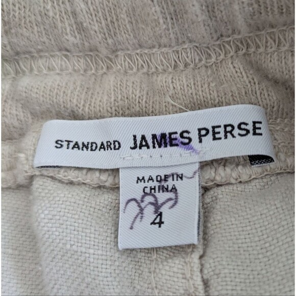 James Perse Relaxed Canvas Linen Pants Joggers Sand Tan Size 4 WCCL1788 - Picture 6 of 9
